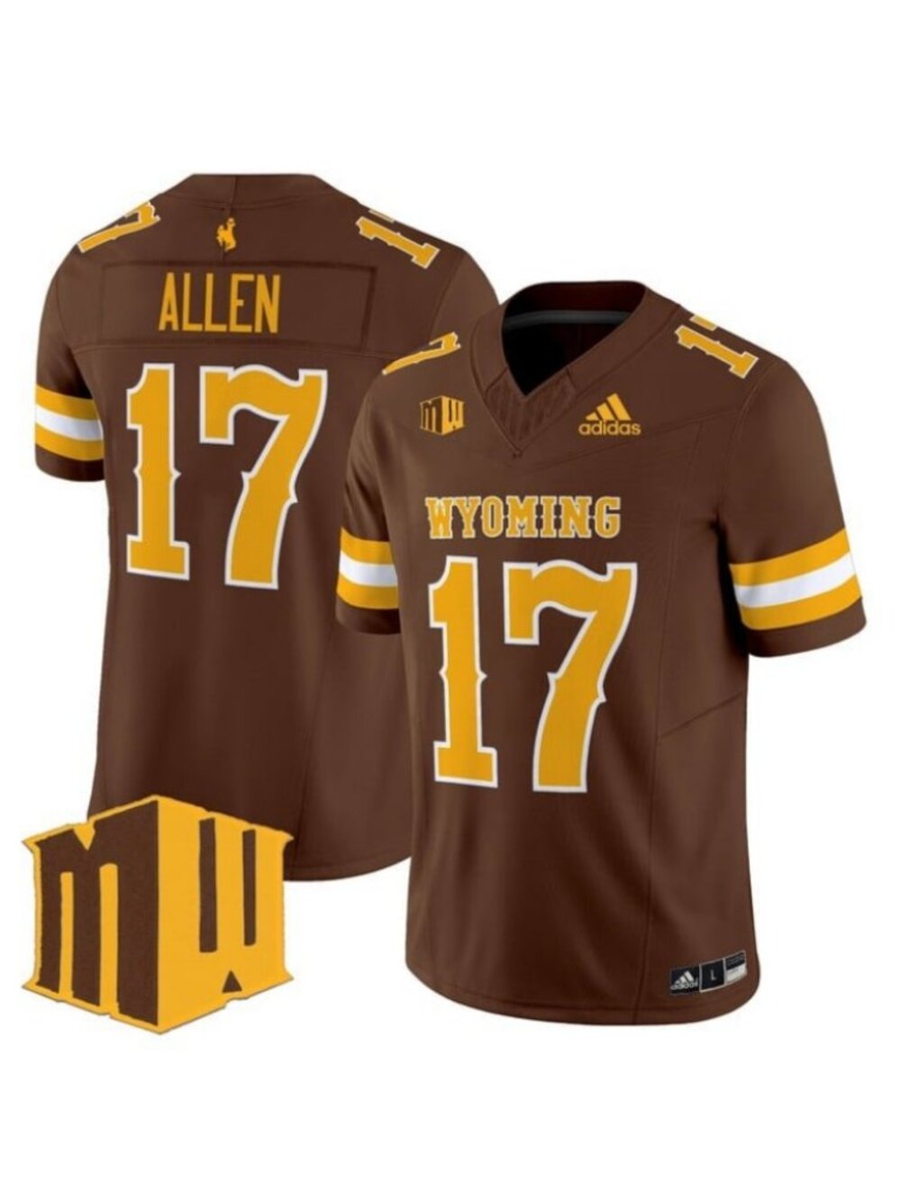 Choose for Youths Josh Allen Vapor Stitched Brown Jersey